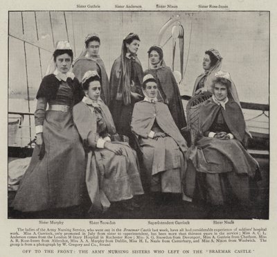 Av til fronten, Army Nursing Sisters som dro på Braemar Castle av English Photographer