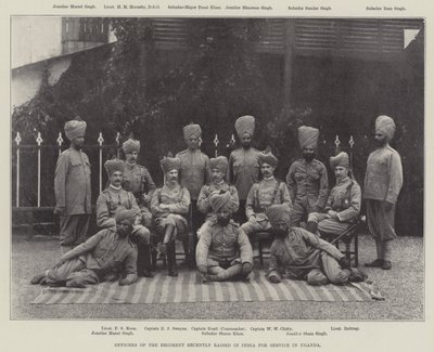 Offiserer av regimentet nylig oppvokst i India for tjeneste i Uganda av English Photographer