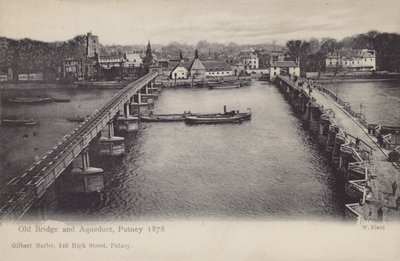 Old Bridge and Aqueduct, Putney, 1878 av English Photographer