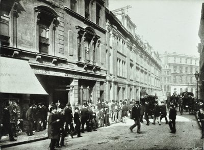 Old Broad Street, inngang til børsen, City of London, 1890 av English Photographer