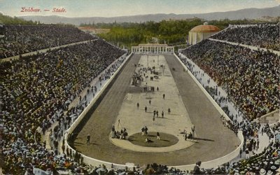 Olympiastadion, Athen, Hellas (farget bilde) av English Photographer