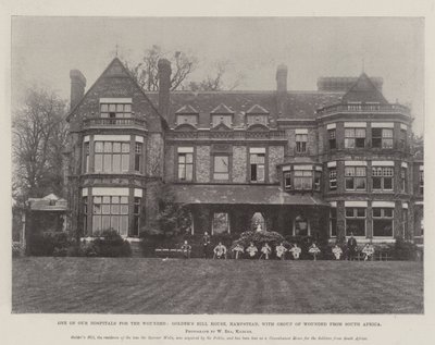 Et av våre sykehus for sårede, Golders Hill House, Hampstead, med gruppe sårede fra Sør-Afrika av English Photographer