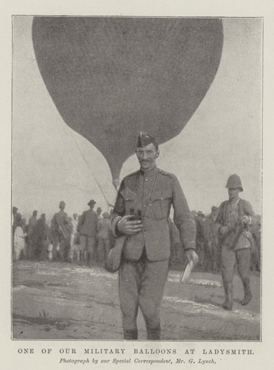 En av våre militære ballonger på Ladysmith av English Photographer