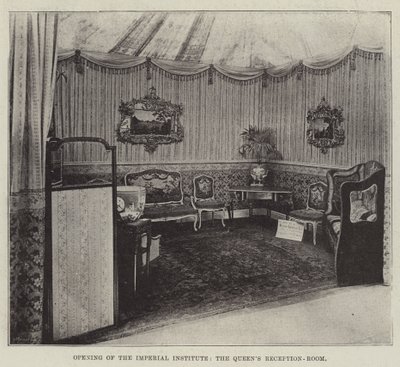 Åpning av Imperial Institute, Queens Reception-Room av English Photographer