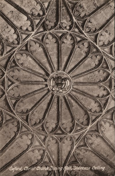 Oxford, Christ Church, spisesal, trappetak (s/hv-bilde) av English Photographer