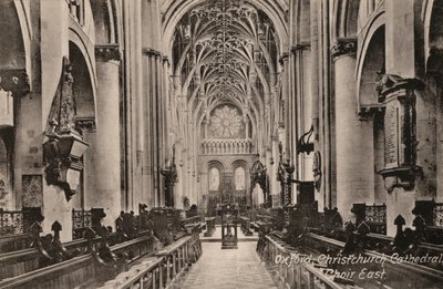 Oxford, Christchurch Cathedral, Choir East (s/hv-bilde) av English Photographer
