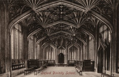Oxford, Divinity School (s/hvitt bilde) av English Photographer