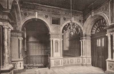 Oxford Examination Schools, Marble Staircase (s/hv-bilde) av English Photographer