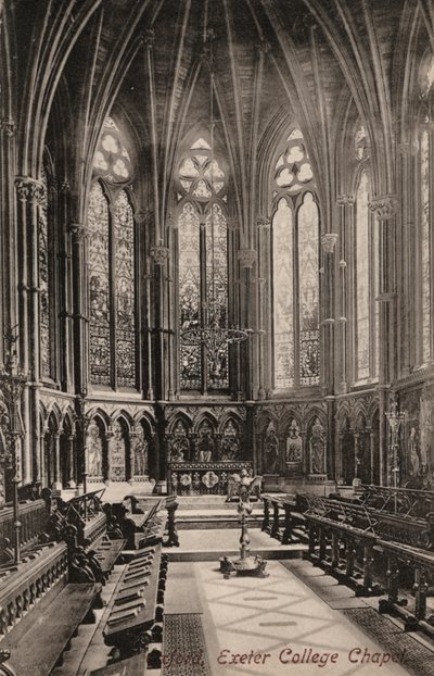 Oxford, Exeter College Chapel (s/hvitt bilde) av English Photographer