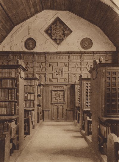 Oxford: Merton College, biblioteket, nordenden (s/h-bilde) av English Photographer