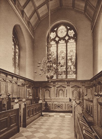 Oxford: Oriel College, kapellet (s/h-bilde) av English Photographer