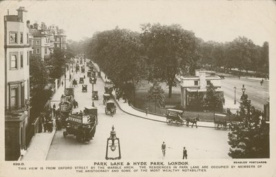 Park Lane og Hyde Park, London av English Photographer