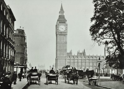 Parliament Square, Westminster LB: Parliament Square ser til Bridge Street, 1895 av English Photographer