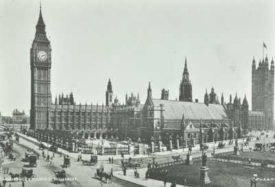 Parliament Square, Westminster LB: ser østover til Big Ben og Houses of Parliament, 1895 av English Photographer