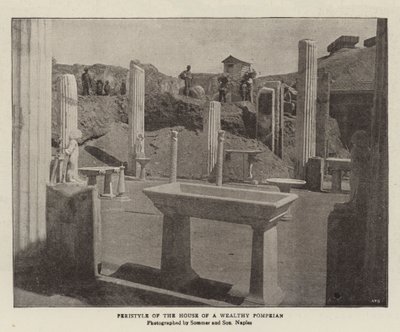 Peristyle av huset til en velstående Pompeianer av English Photographer