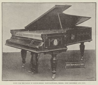 Piano for Raja of Cooch-Behar, produsenter, herrerne John Brinsmead og sønner av English Photographer