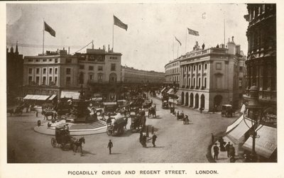 Piccadilly Circus og Regent Street, London av English Photographer