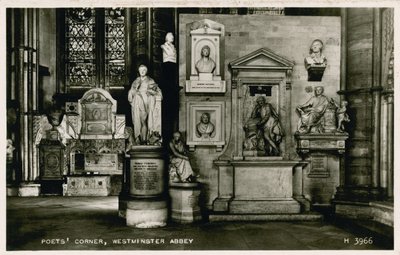 Poets Corner, Westminster Abbey av English Photographer