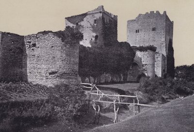 Portchester Castle (s/hvitt bilde) av English Photographer