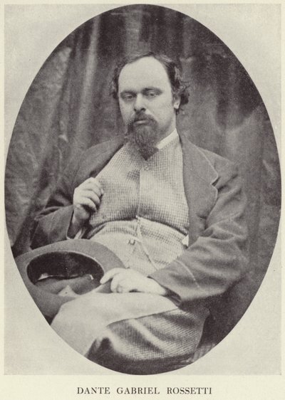Portrett av Dante Gabriel Rossetti av English Photographer