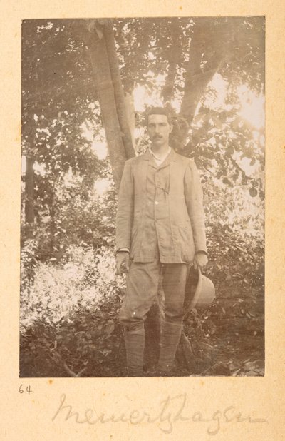 Portrett av Richard Meinertzhagen av Bailey, i indiske fotografier av F.M. Bailey 1900-03 (sepia-bilde) av English Photographer