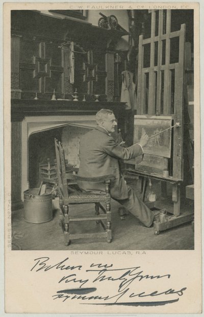 Portrett av Seymour Lucas av English Photographer