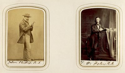 Portretter av John Phillip og John Henry Foley (sepia-bilde) av English Photographer