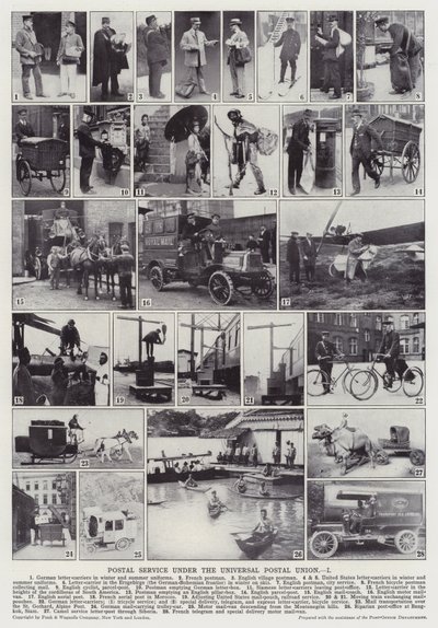 Posttjenesten under Verdenspostunionen, I (s/h-bilde) av English Photographer