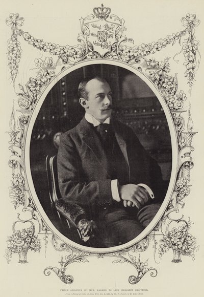 Prins Adolphus av Teck, gift med Lady Margaret Grosvenor av English Photographer