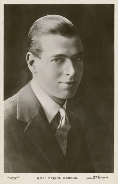 Prins George, hertugen av Kent (s/hvitt bilde) av English Photographer