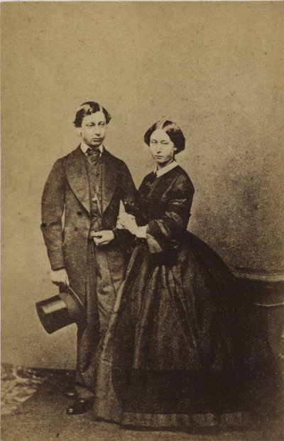 Prins av Wales og prinsesse Alice (sepia-bilde) av English Photographer