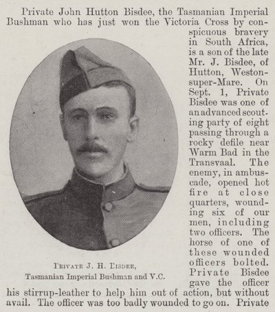 Menig J H Bisdee, Tasmanian Imperial Bushman og VC av English Photographer