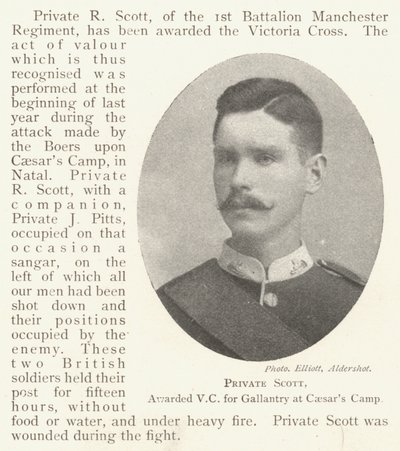 Menig Scott, tildelt VC for gallanteri på Caesars Camp av English Photographer