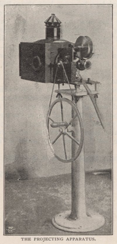 Projeksjonsapparat brukt av RW Paul, oppfinneren av Kinetoscope av English Photographer