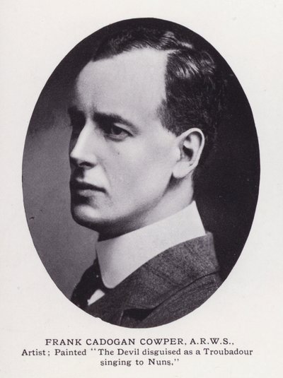 Prominente menn fra London: Frank Cadogan Cowper (s/hvitt-bilde) av English Photographer