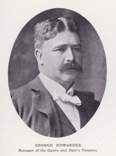 Prominente menn fra London: George Edwardes (s/hvitt-bilde) av English Photographer