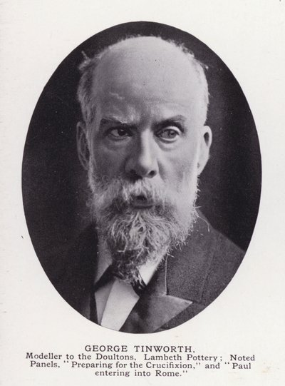 Prominente menn fra London: George Tinworth (s/hvitt-bilde) av English Photographer
