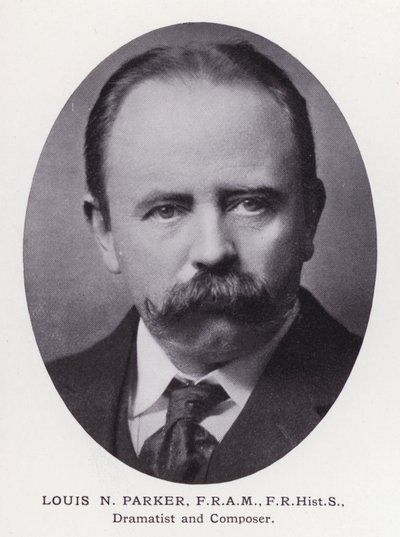 Prominente menn fra London: Louis N Parker (s/hvitt-bilde) av English Photographer