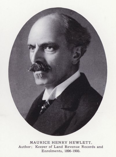 Fremtredende menn fra London: Maurice Henry Hewlett (s/hv-bilde) av English Photographer