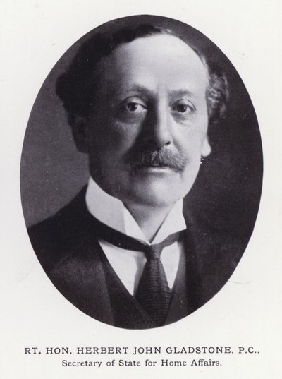 Prominente menn fra London: Rt Hon Herbert John Gladstone (s/hvitt-bilde) av English Photographer