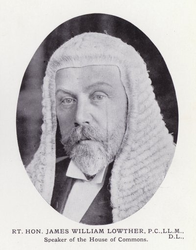 Prominente menn fra London: Rt Hon James William Lowther (s/hv-bilde) av English Photographer
