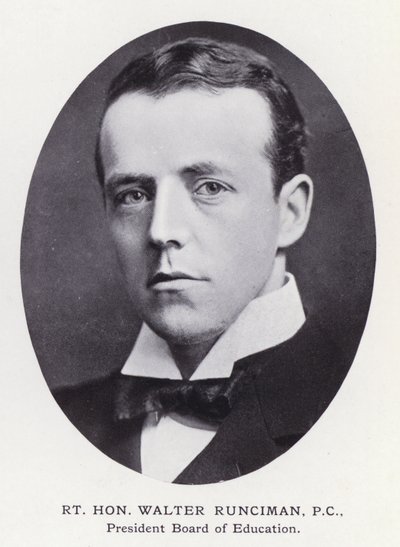 Prominente menn fra London: Rt Hon Walter Runciman (s/hv-bilde) av English Photographer