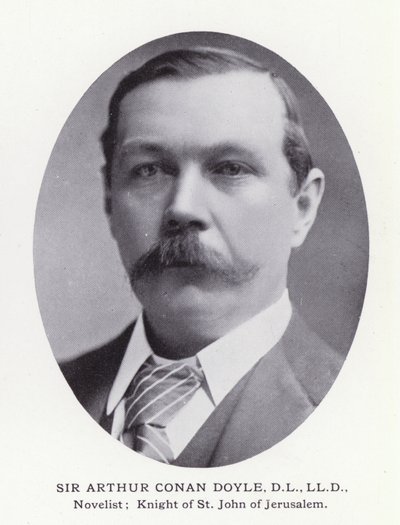 Prominente menn fra London: Sir Arthur Conan Doyle (s/hv-bilde) av English Photographer