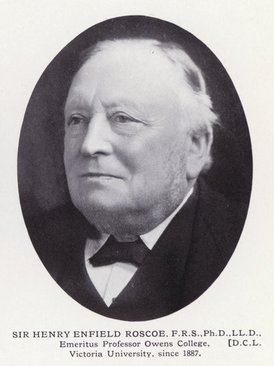 Prominente menn fra London: Sir Henry Enfield Roscoe (s/hv-bilde) av English Photographer