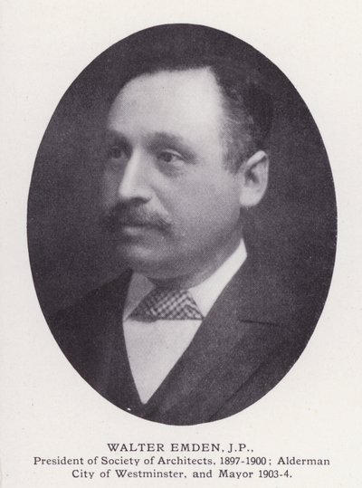 Prominent Men of London: Walter Emden (s/hv-bilde) av English Photographer