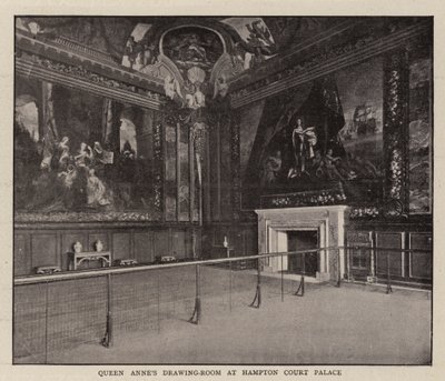 Queen Annes Drawing-Room på Hampton Court Palace av English Photographer
