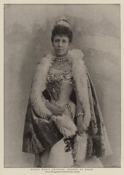 Dronning Maria Cristina, regent av Spania av English Photographer