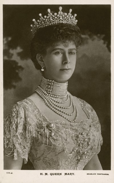 Queen Mary, konsort av kong George V (s/hv-bilde) av English Photographer