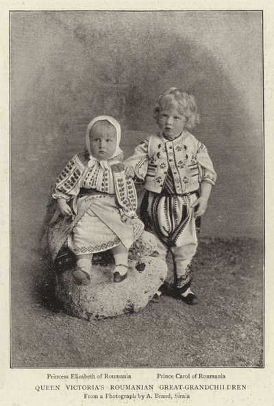 Dronning Victorias rumenske oldebarn av English Photographer