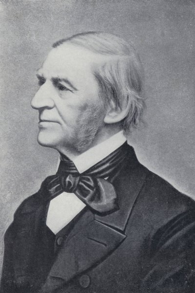 Ralph Waldo Emerson (s/hvitt bilde) av English Photographer